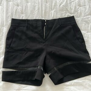 Alexander Wang black dress shorts with illusion hem detail